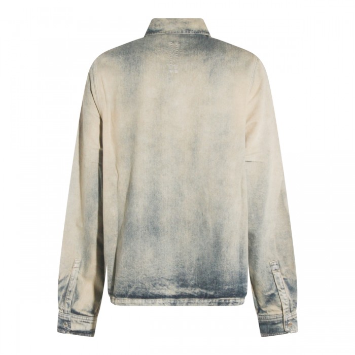 WHITE COTTON DENIM JACKET 2