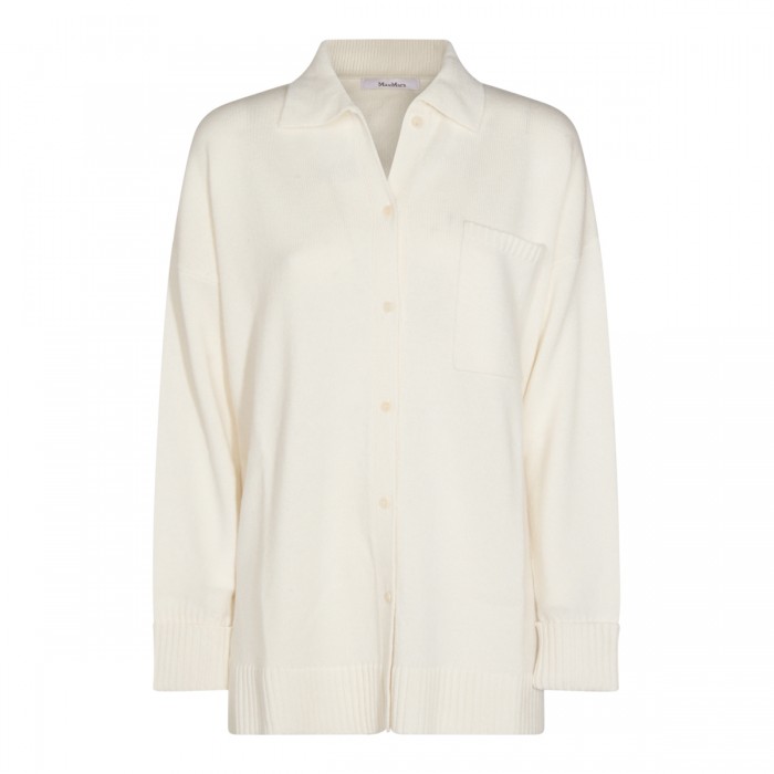 WHITE WOOL BULL KNITWEAR