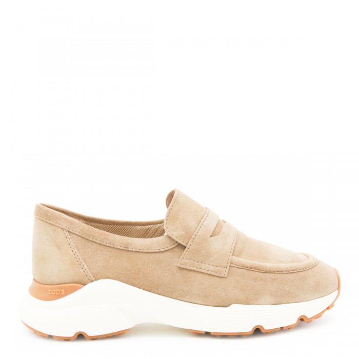 BEIGE LEATHER LOAFERS