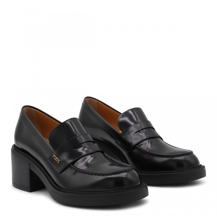 BLACK LEATHER T60 LOAFERS 2