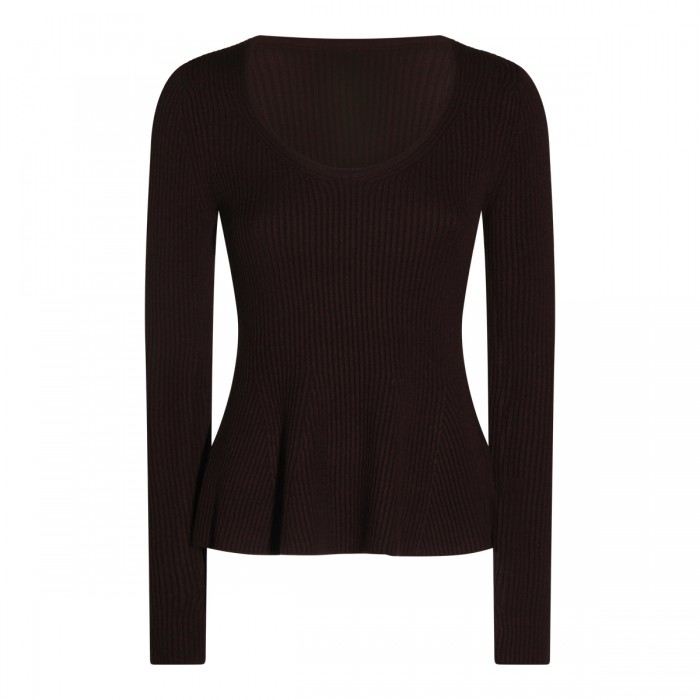 BLACK VISCOSE KNITWEAR