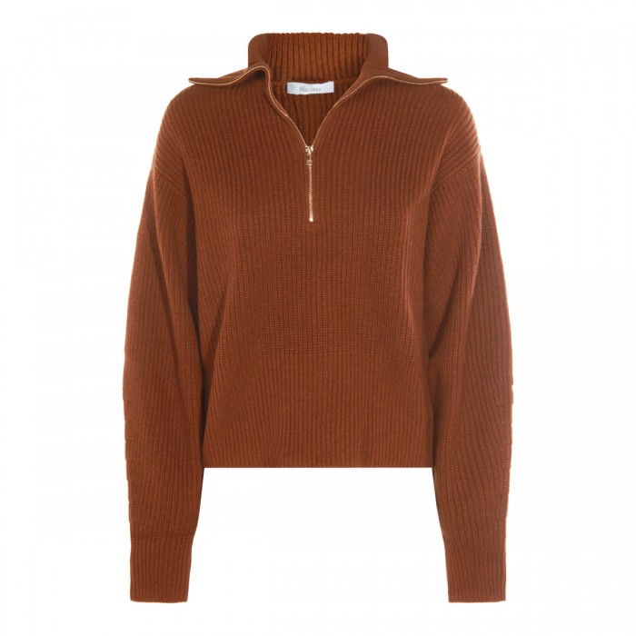 BROWN WOOL NADAR KNITWEAR