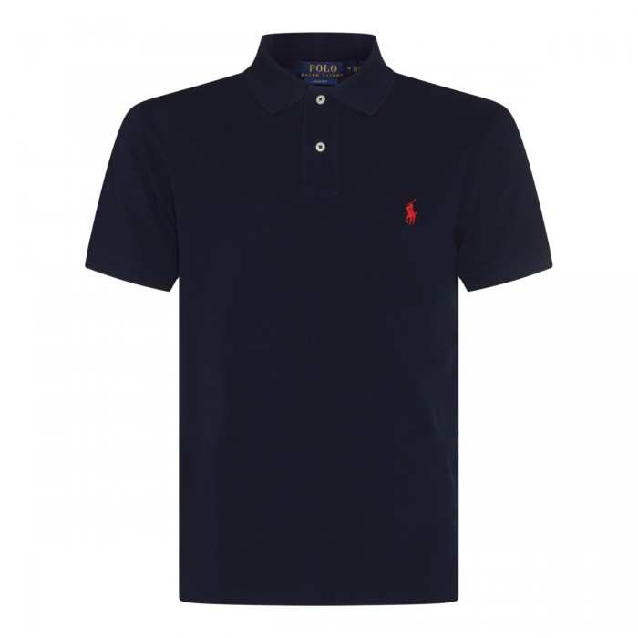 DARK BLUE COTTON POLO SHIRT