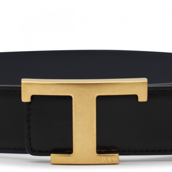 BLACK LEATHER BELT 2
