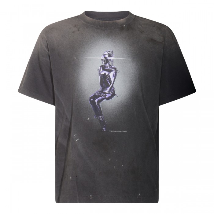 DARK GREY COTTON T-SHIRT