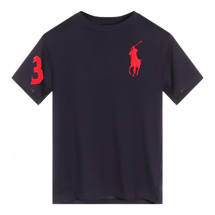 NAVY BLUE COTTON T-SHIRT