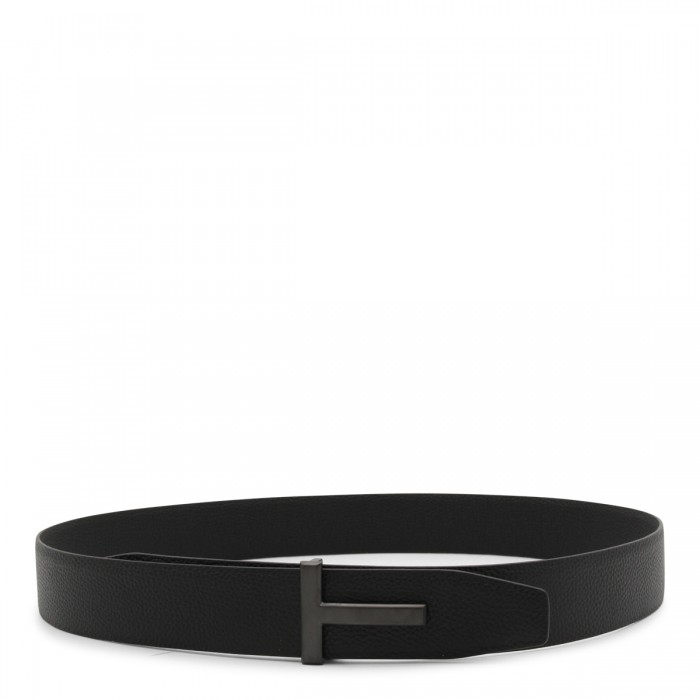 BLACK LEATHER T BELT