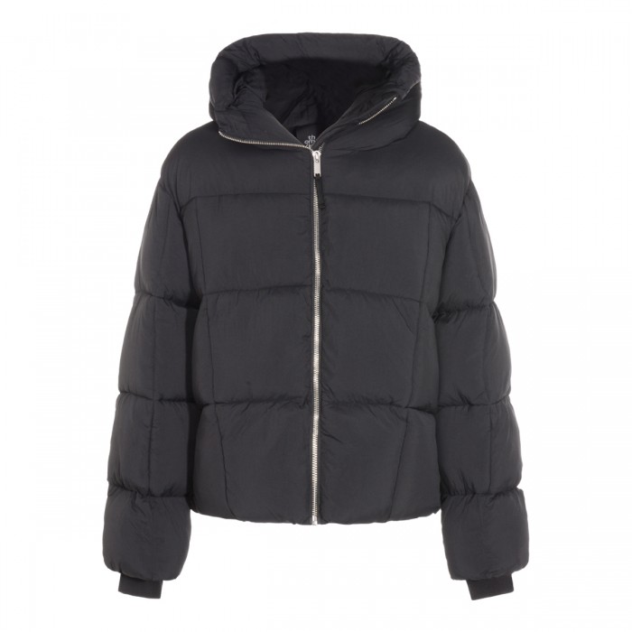 BLACK NYLON DOWN JACKET