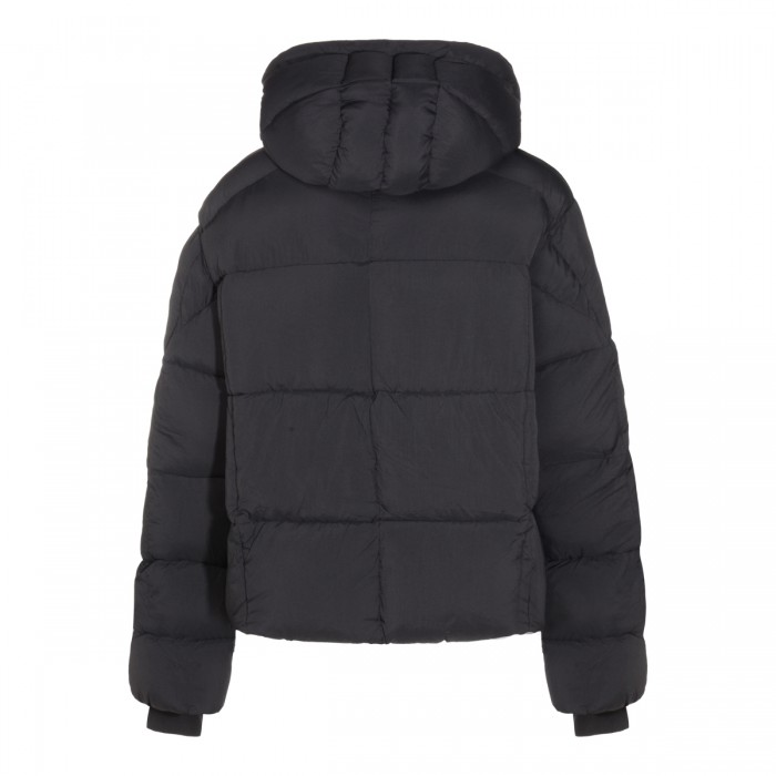 BLACK NYLON DOWN JACKET 2