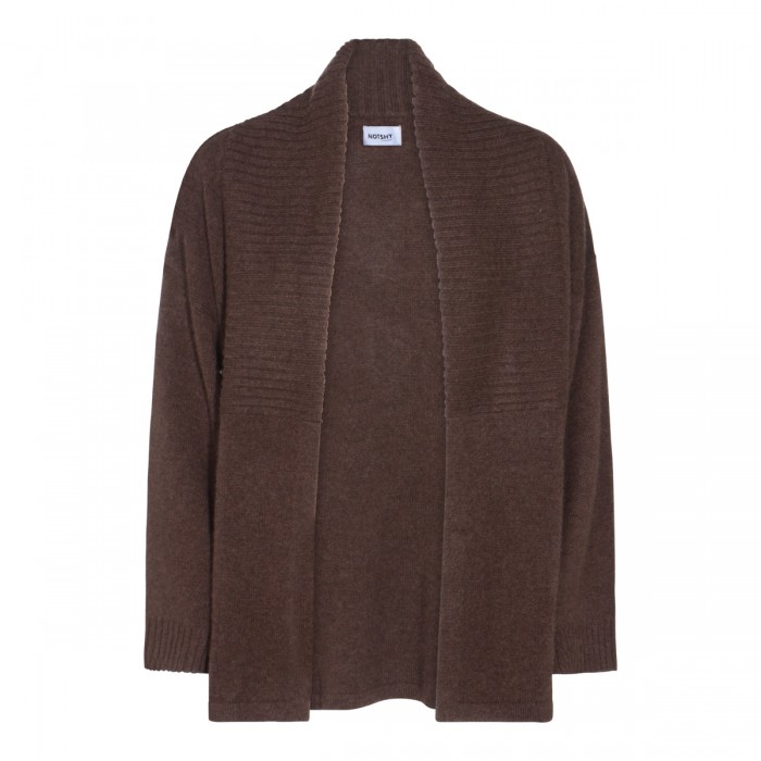 BROWN WOOL AURA KNITWEAR