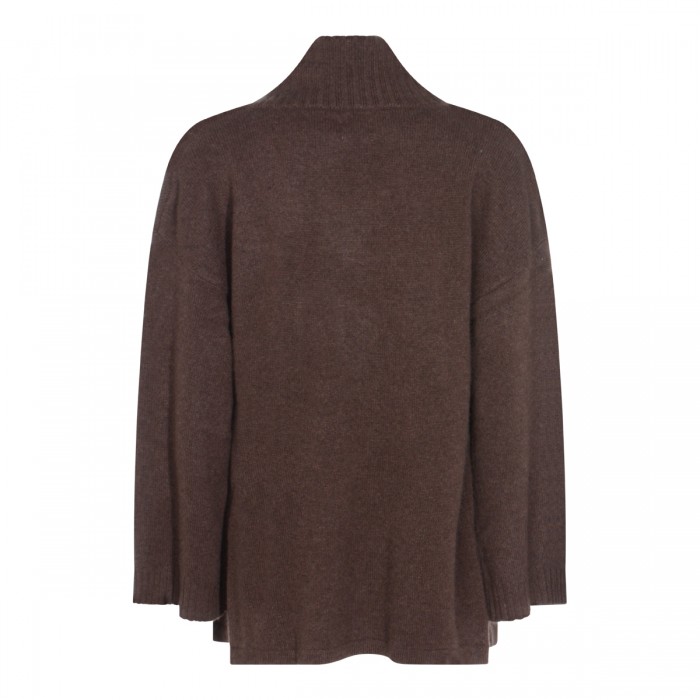 BROWN WOOL AURA KNITWEAR 2