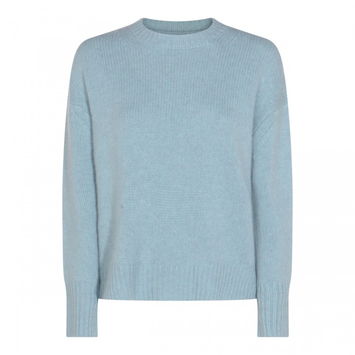 LIGHT BLUE WOOL KNITWEAR