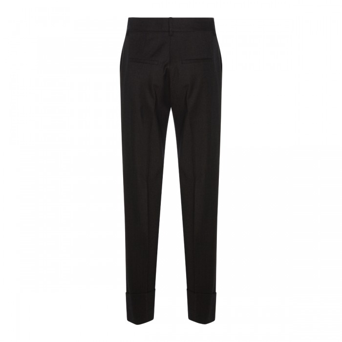 DARK BROWN WOOL POMINO PANTS 2