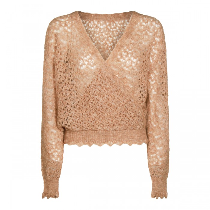 BEIGE VISCOSE KNITWEAR