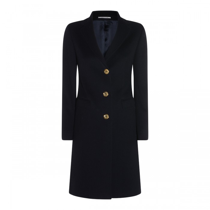 DARK BLUE WOOL COAT