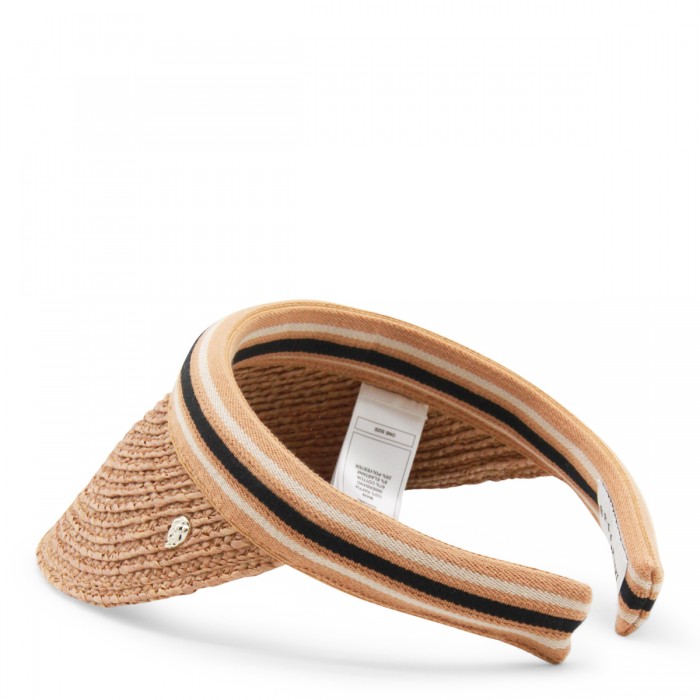 NATURAL AND BLACK RAFFIA HAT 2