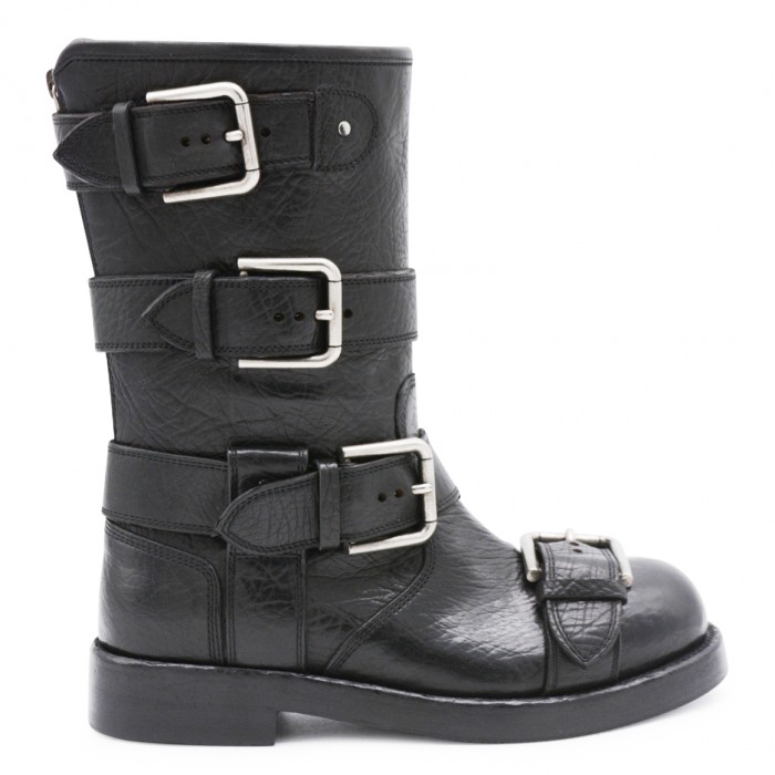 BLACK LEATHER BOOTS