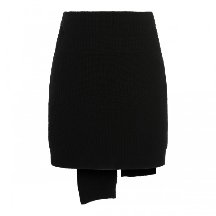 BLACK WOOL SKIRT 2