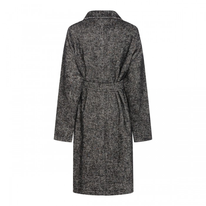 GREY COTTON AND WOOL COAT 2