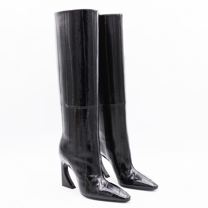 BLACK LEATHER ARCO BOOTS 2