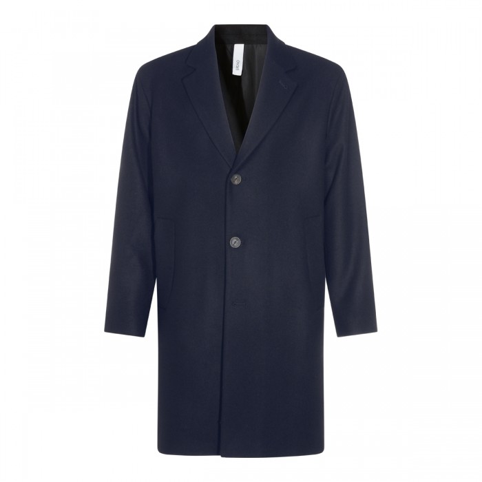 NAVY WOOL COAT