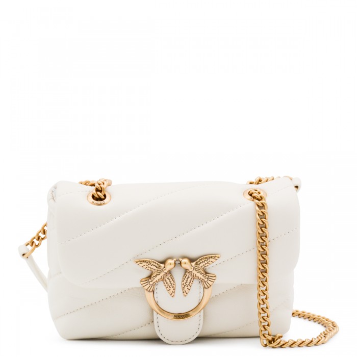 WHITE LEATHER LOVE PUFF...