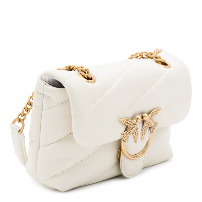 WHITE LEATHER LOVE PUFF... 2