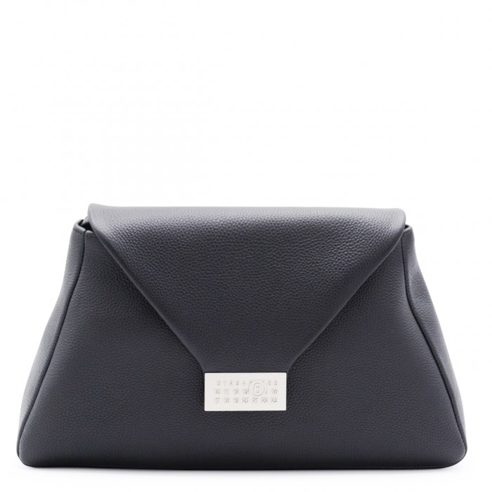 BLACK LEATHER SHOULDER BAG