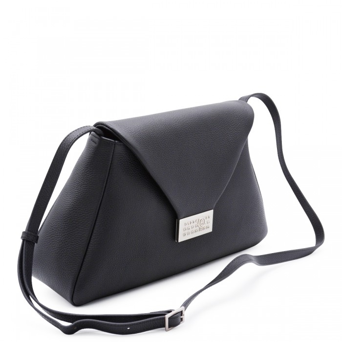 BLACK LEATHER SHOULDER BAG 2