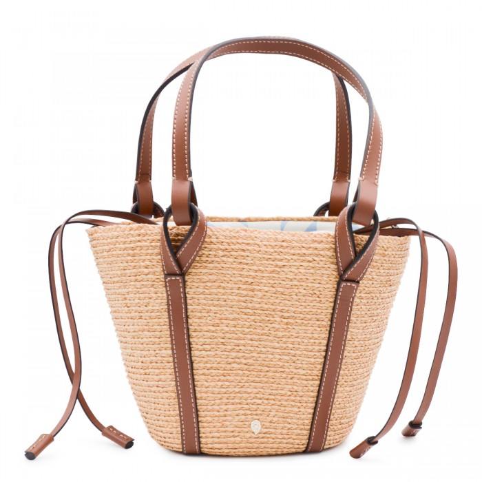 NATURAL RAFFIA SATCHEL