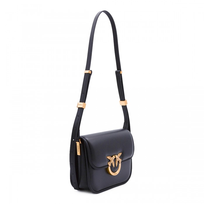 BLACK LEATHER CROSSBODY BAG 2