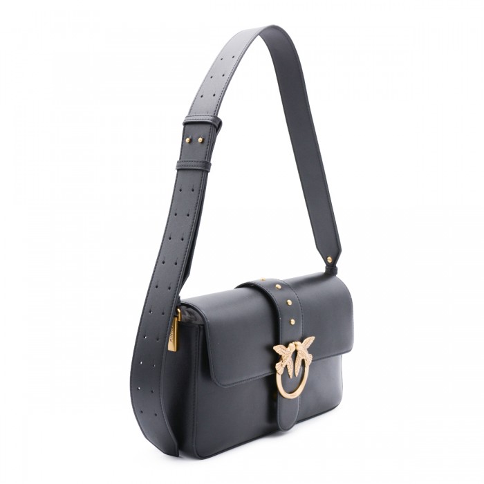BLACK LEATHER SHOULDER BAG 2