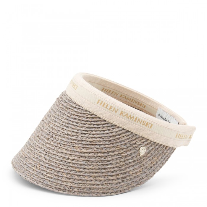 GREY RAFFIA HAT 2