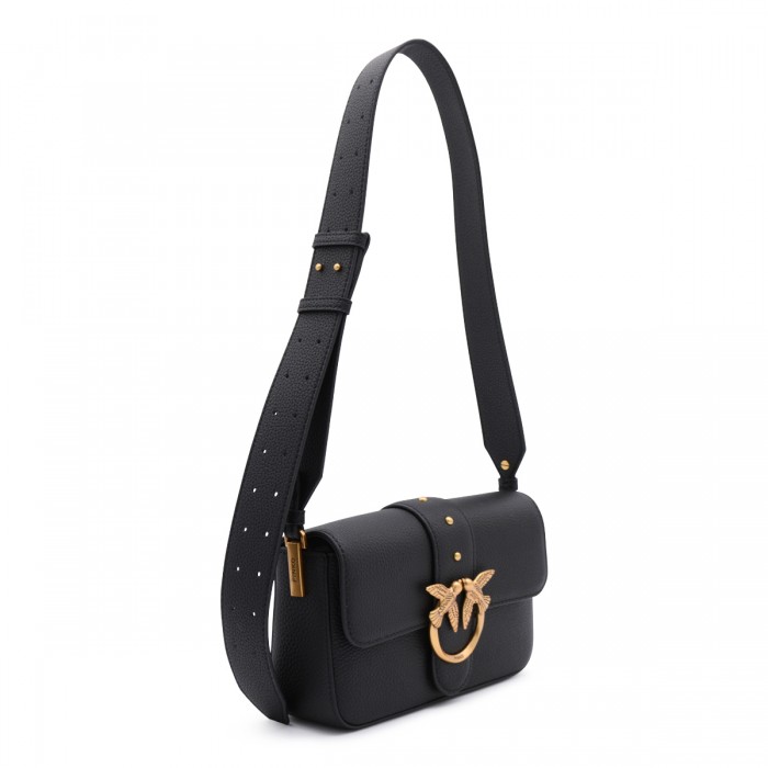 BLACK LEATHER SHOULDER BAG 2