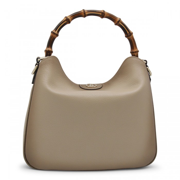 BEIGE LEATHER DIANA MEDIUM...