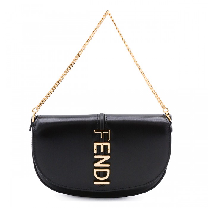 BLACK LEATHER FENDIGRAPHY...