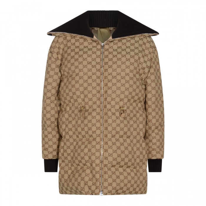 CAMEL COTTON DOWN JACKET