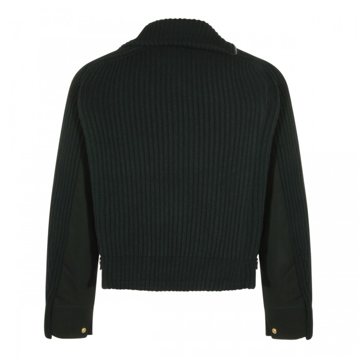 DARK GREEN WOOL CASUAL JACKET 2