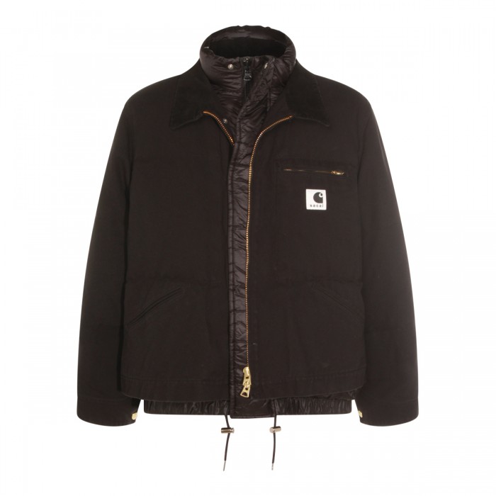 BLACK COTTON DOWN JACKET