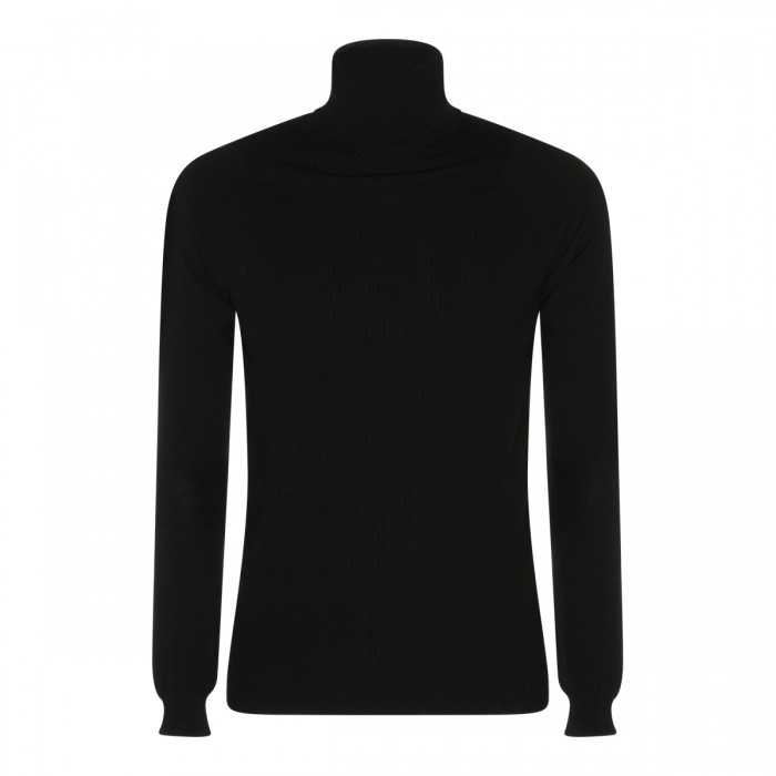 BLACK WOOL KNITWEAR
