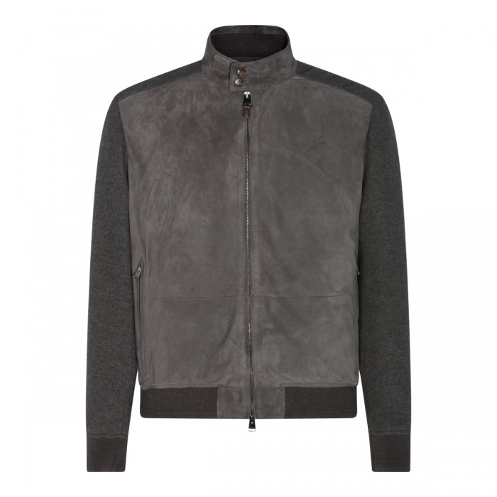 DARK GREY LEATHER JACKET