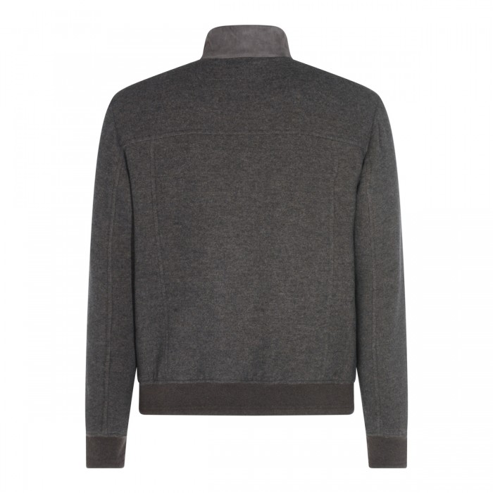 DARK GREY LEATHER JACKET 2