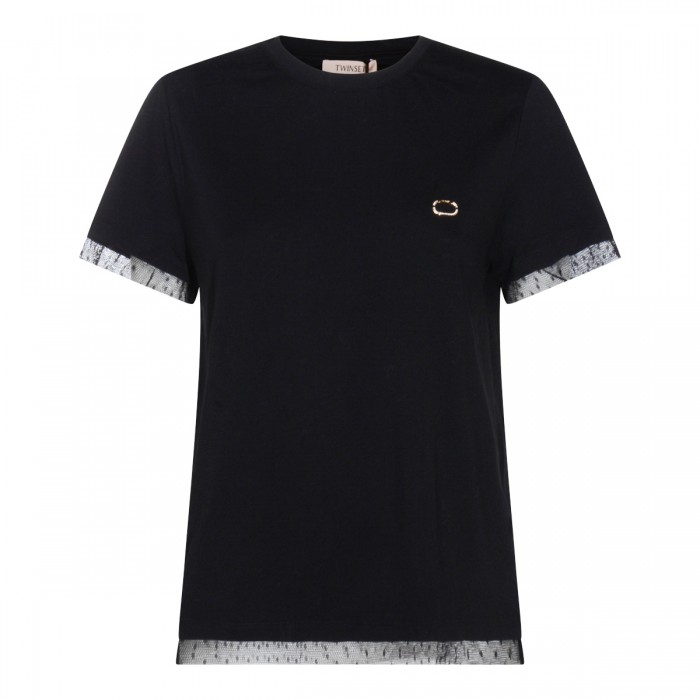 BLACK COTTON T-SHIRT