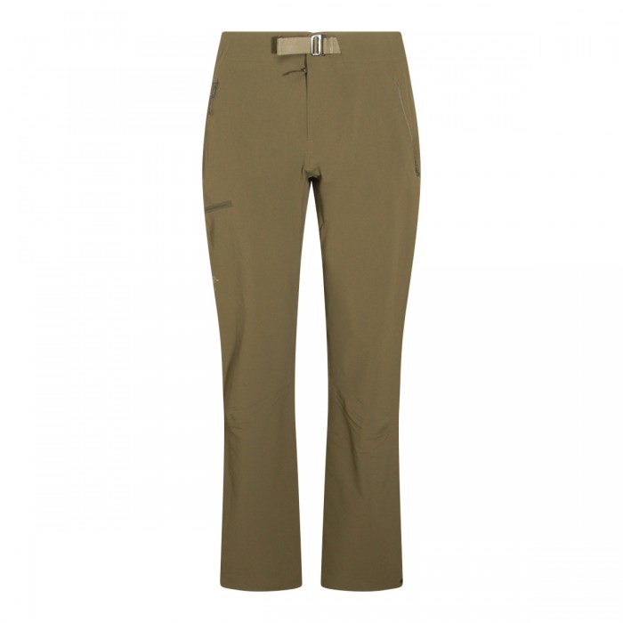 DARK GREEN NYLON PANTS