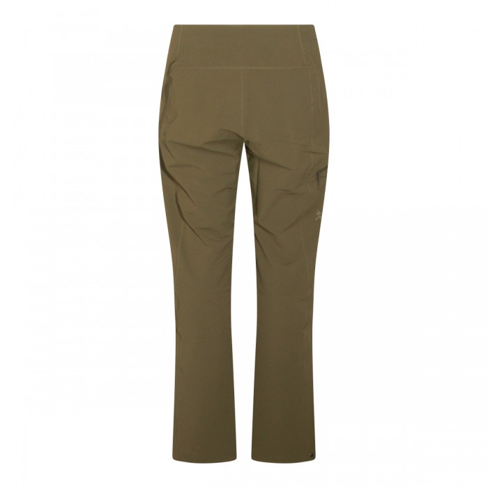 DARK GREEN NYLON PANTS 2