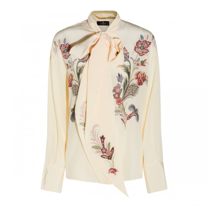 CREAM SILK SHIRT