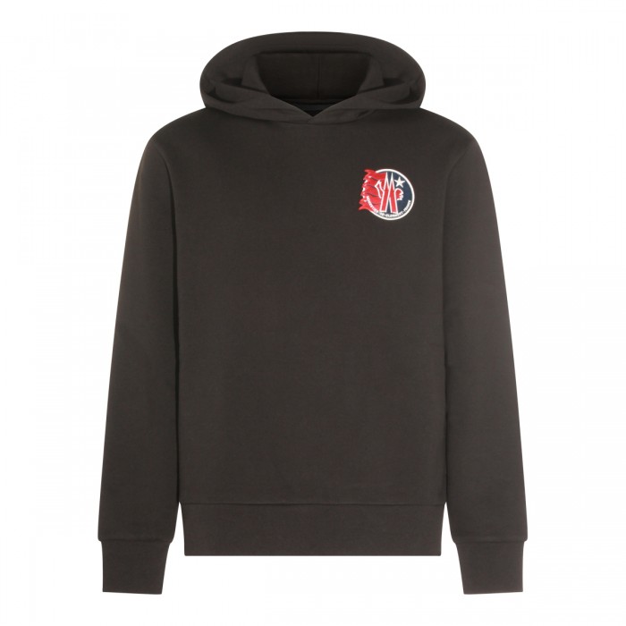 BLACK COTTON SWEATSHIRT