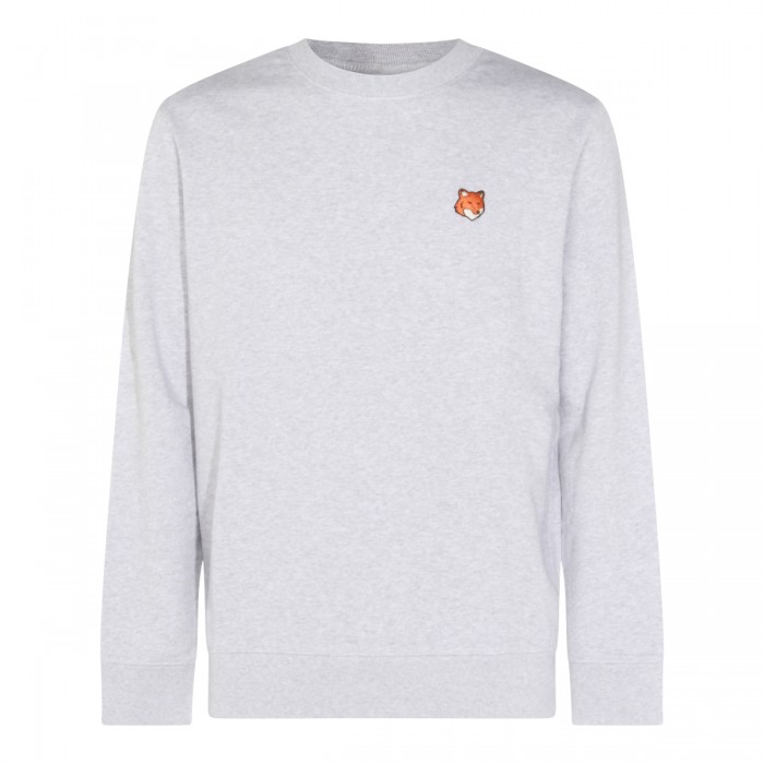 LIGHT GREY COTTON SWEATSHIRT