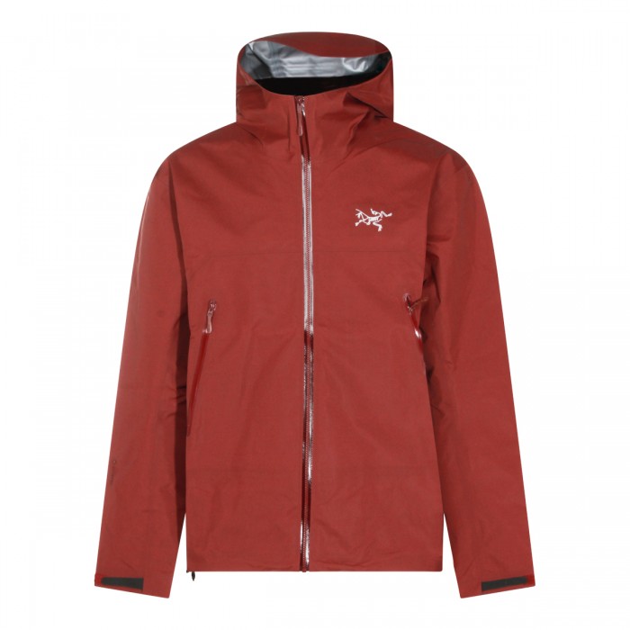 RED BETA NYLON CASUAL JACKET
