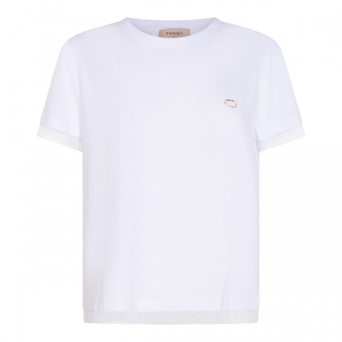 WHITE COTTON T-SHIRT